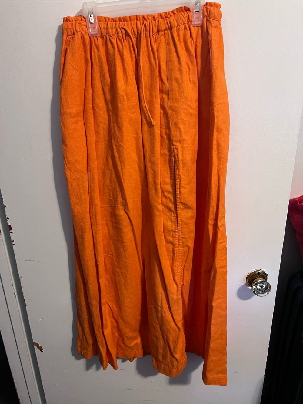 Abercrombie & Fitch Vibrant Orange Maxi Skirt